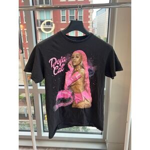 Doja Cat Graphic T-Shirt Womens Small Black Pink Tour Merch Short Sleeve Tee